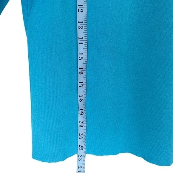 APOSTROPHE Knit Top 3/4 Sleeve Tiffany Blue Women Size XL - Picture 3 of 7